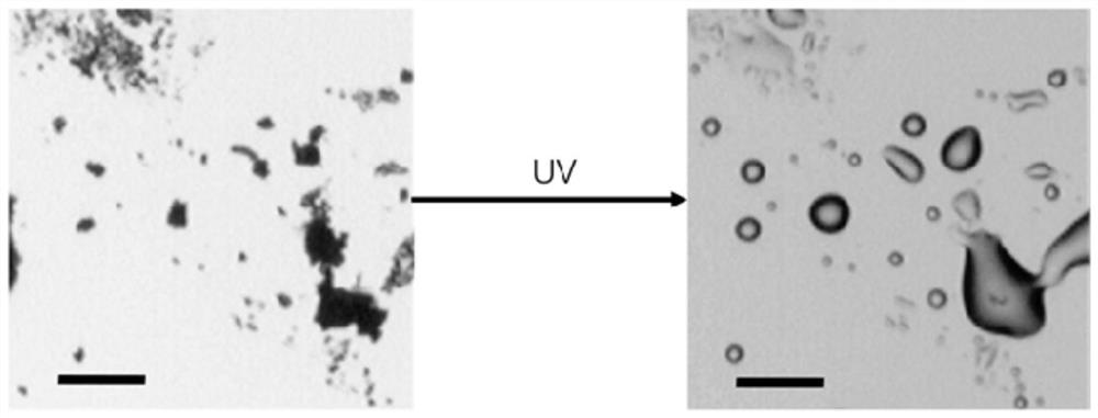 Photoinduced reversible solid-liquid conversion azobenzene high polymer material and application thereof in trenchless pipeline repair