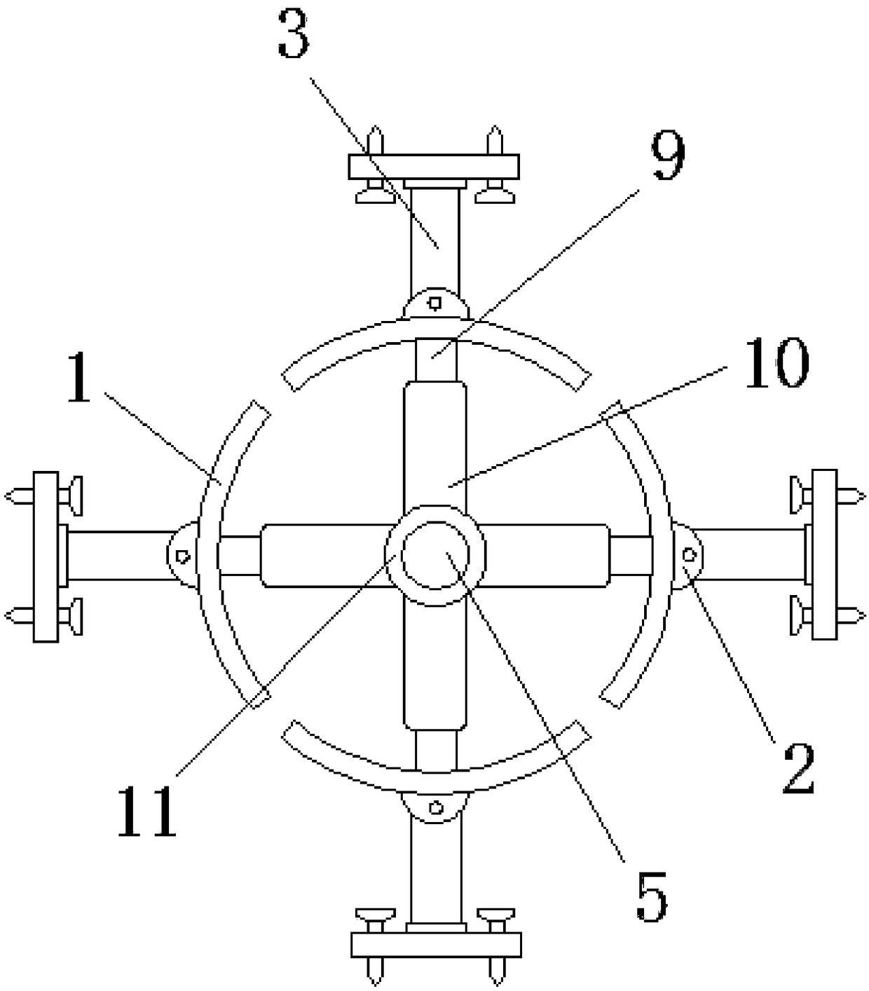 Pipeline fan adaptive to pipelines of different dimensions