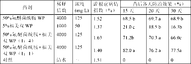 Bactericide composition for preventing and controlling cotton disease