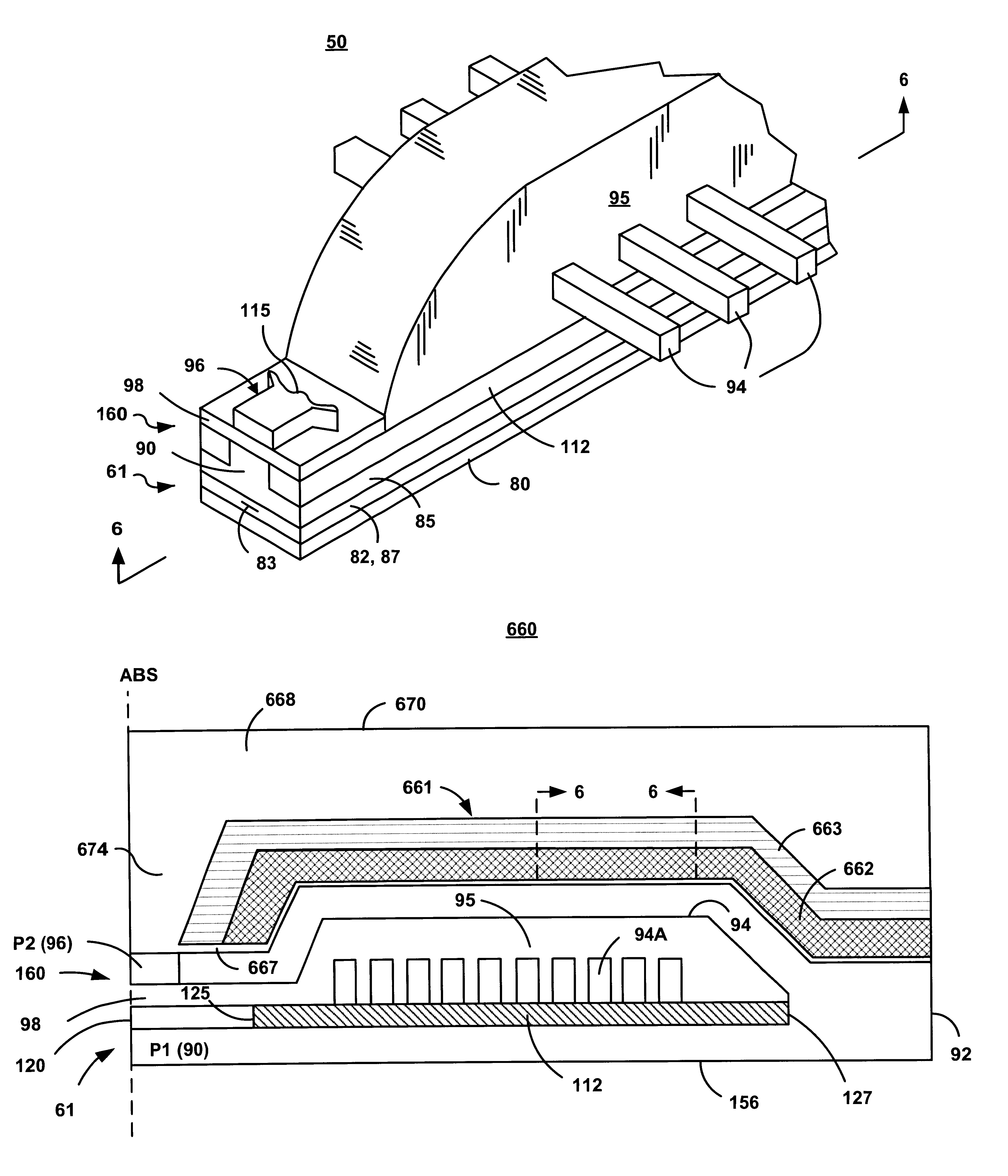 Hybrid diffuser for minimizing thermal pole tip protrusion and reader sensor temperature