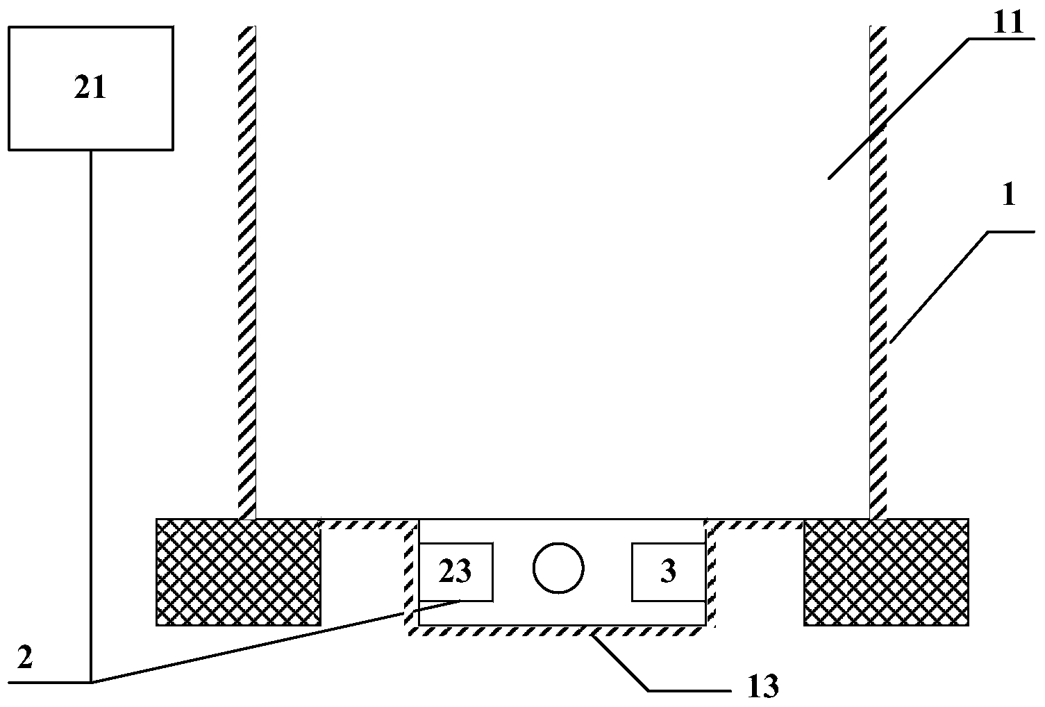 Simulation device for karst collapses