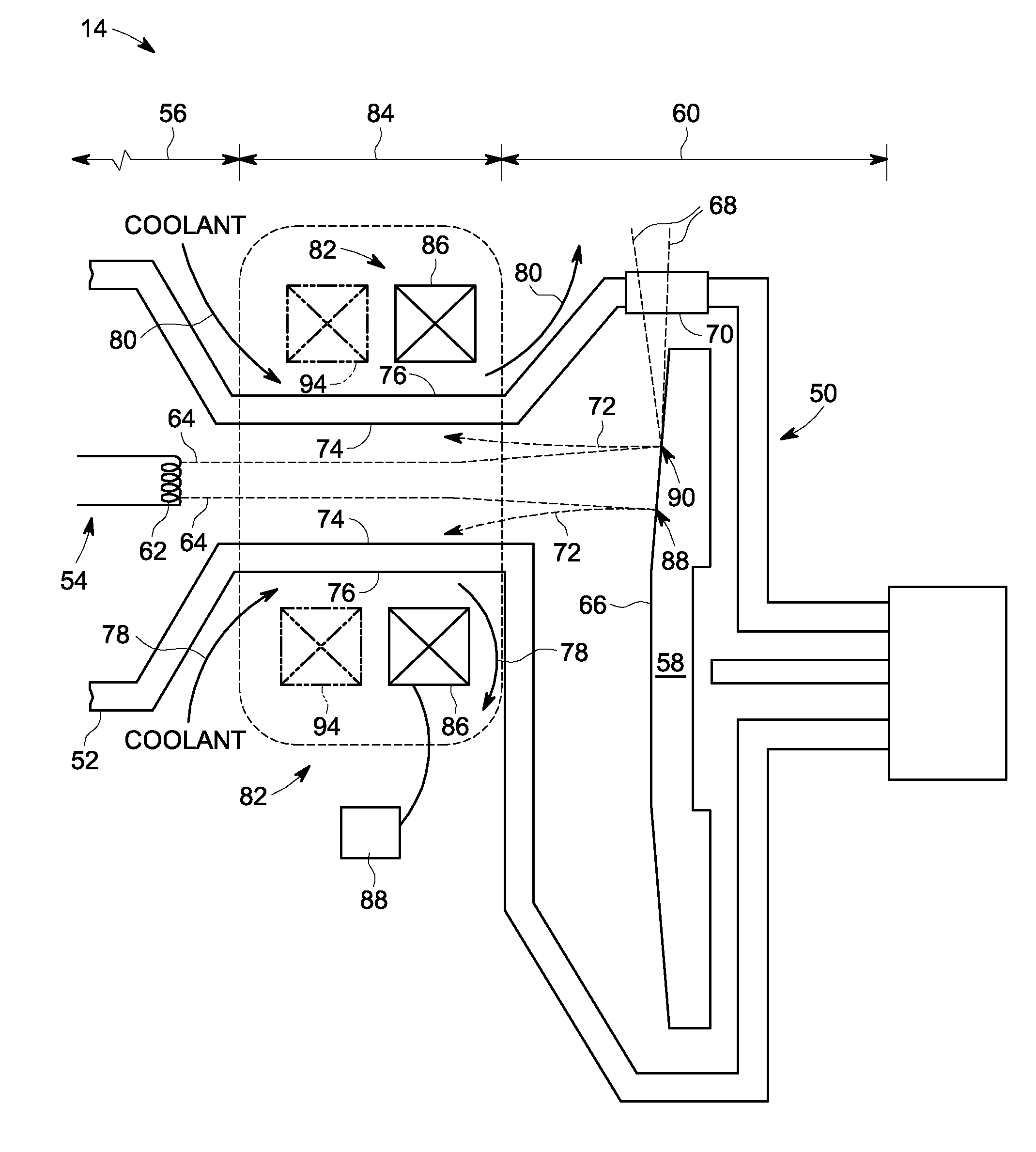 Apparatus and method for improved transient response in an electromagnetically controlled x-ray tube