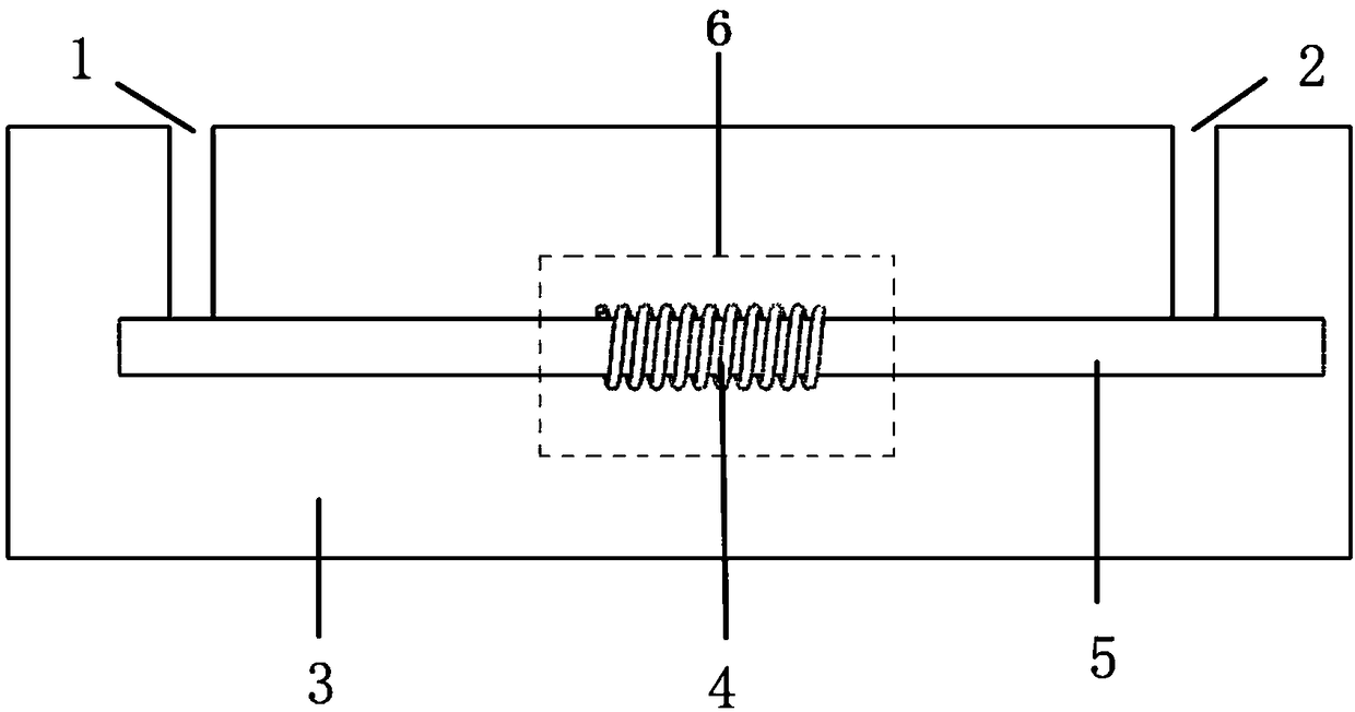 Annular micro-flow channel oil liquid detection device and manufacturing method thereof