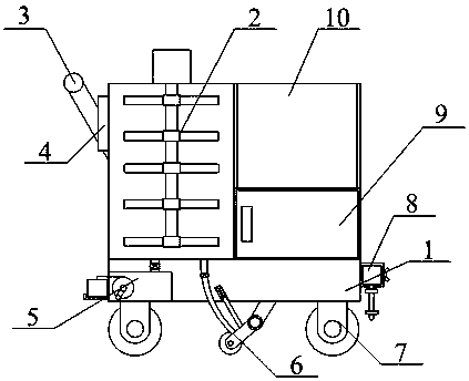 Convenient-to-maintain and efficient road hot-melt ruling machine