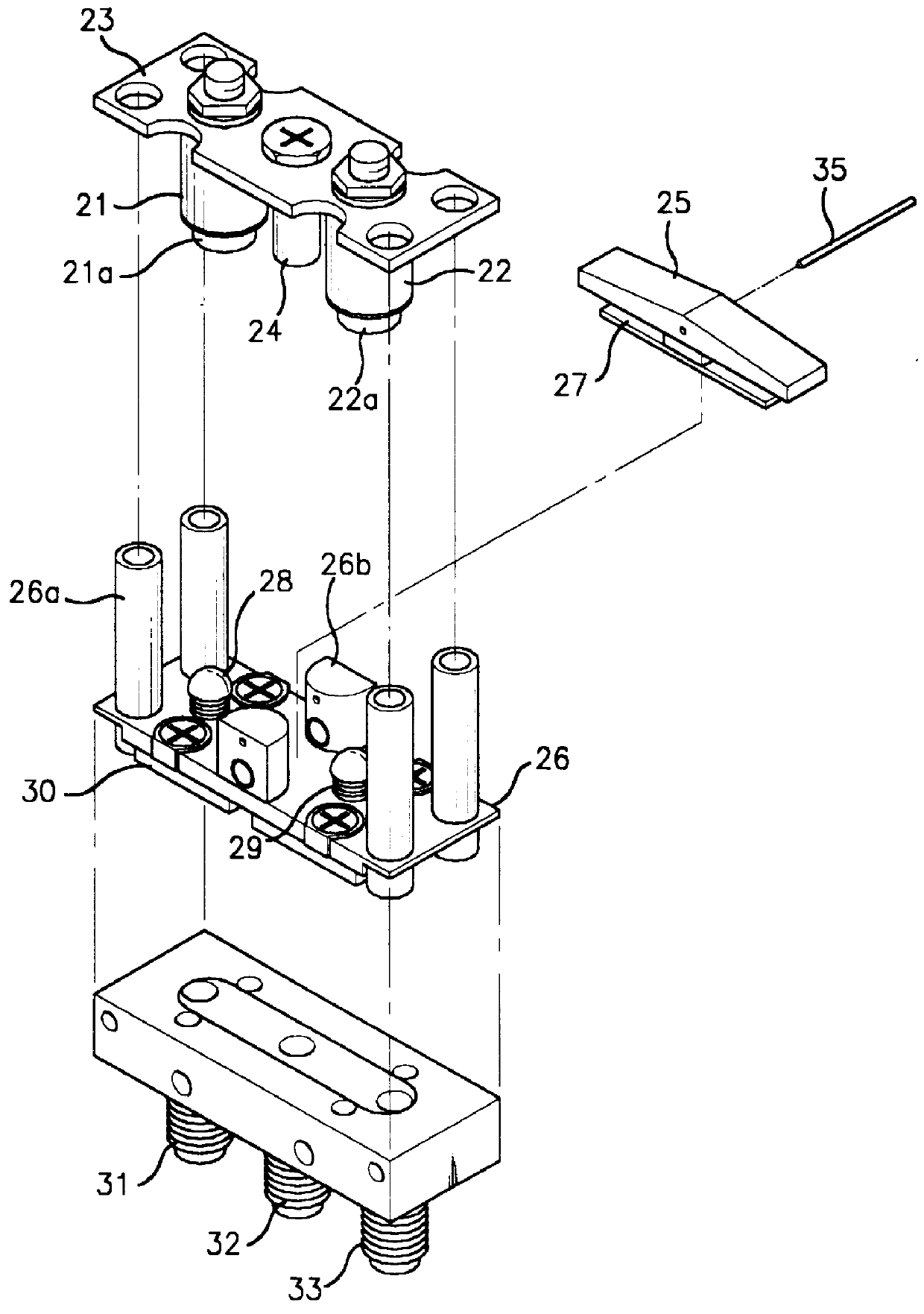 Switch with a rocker, which has an affixed magnet