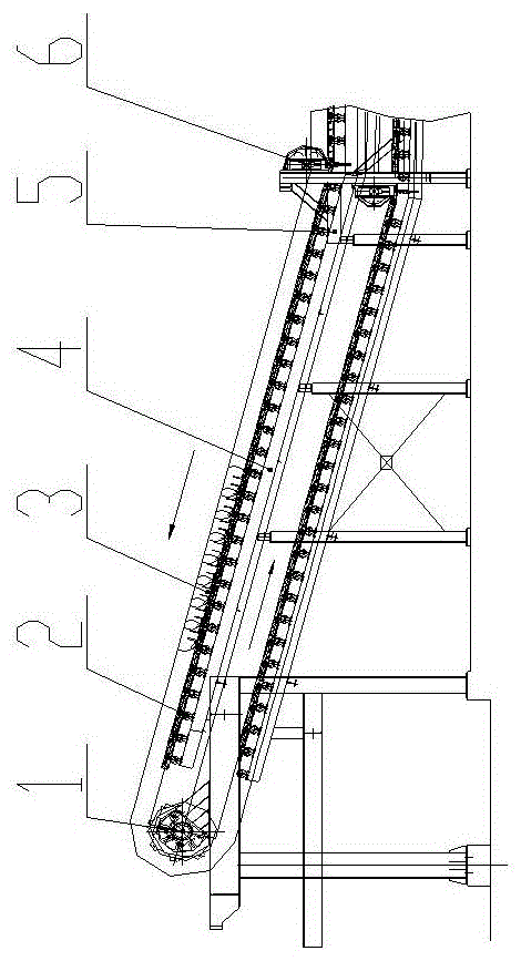 A chain belt tray device