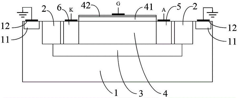 Transparent electrode grid-controlled lateral pin blue-violet light detector and preparation method thereof