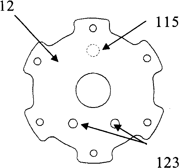 Rotary piston type compressor pump assembly