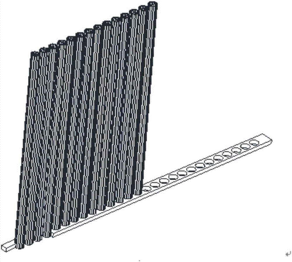 Sealing method for curtain type hollow fiber membrane