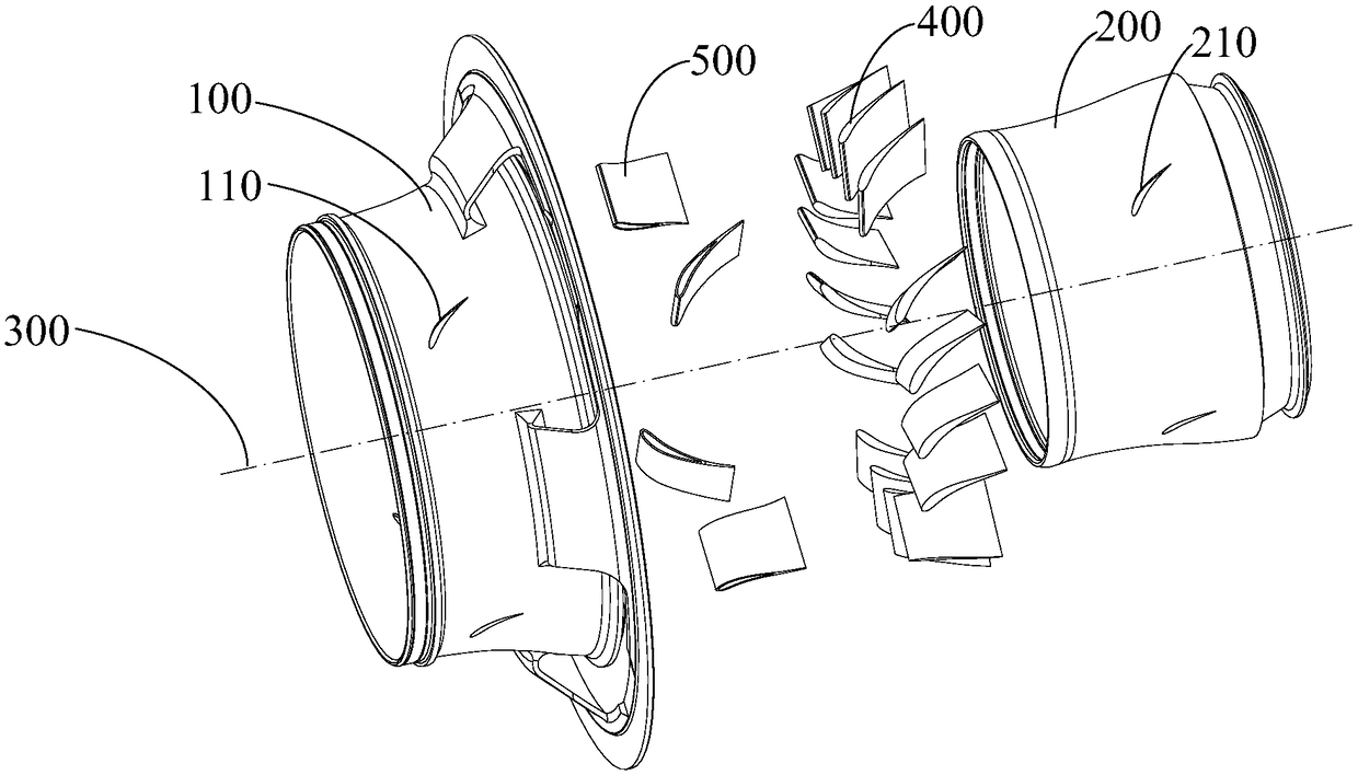 Middle receiver of turbine engine