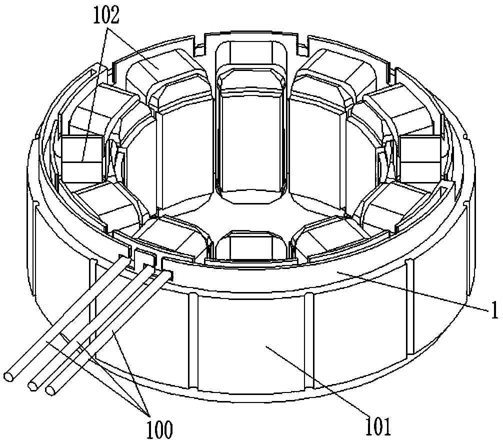 Insulating skeleton, stator assembly, motor