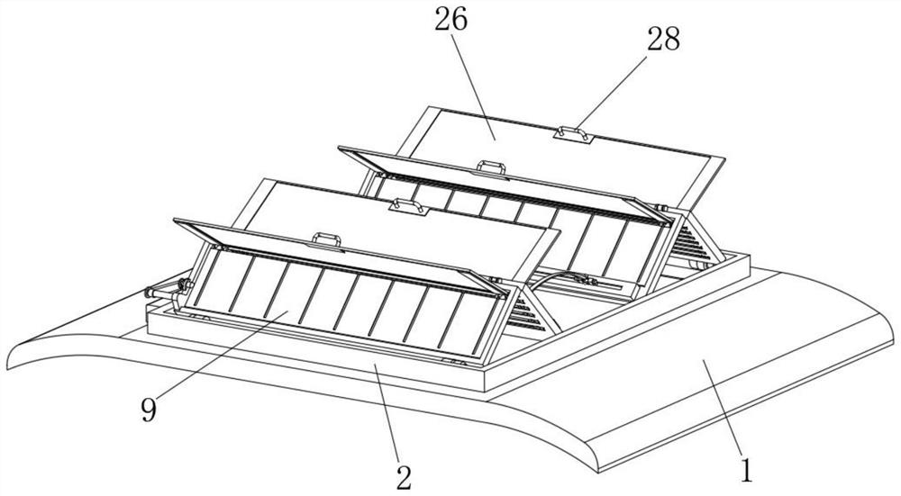 High-efficiency solar panel for new energy automobile