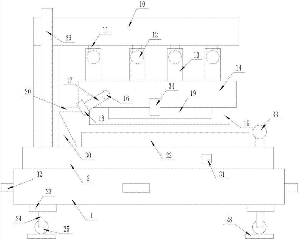 Movable type automatic rubber cutting device