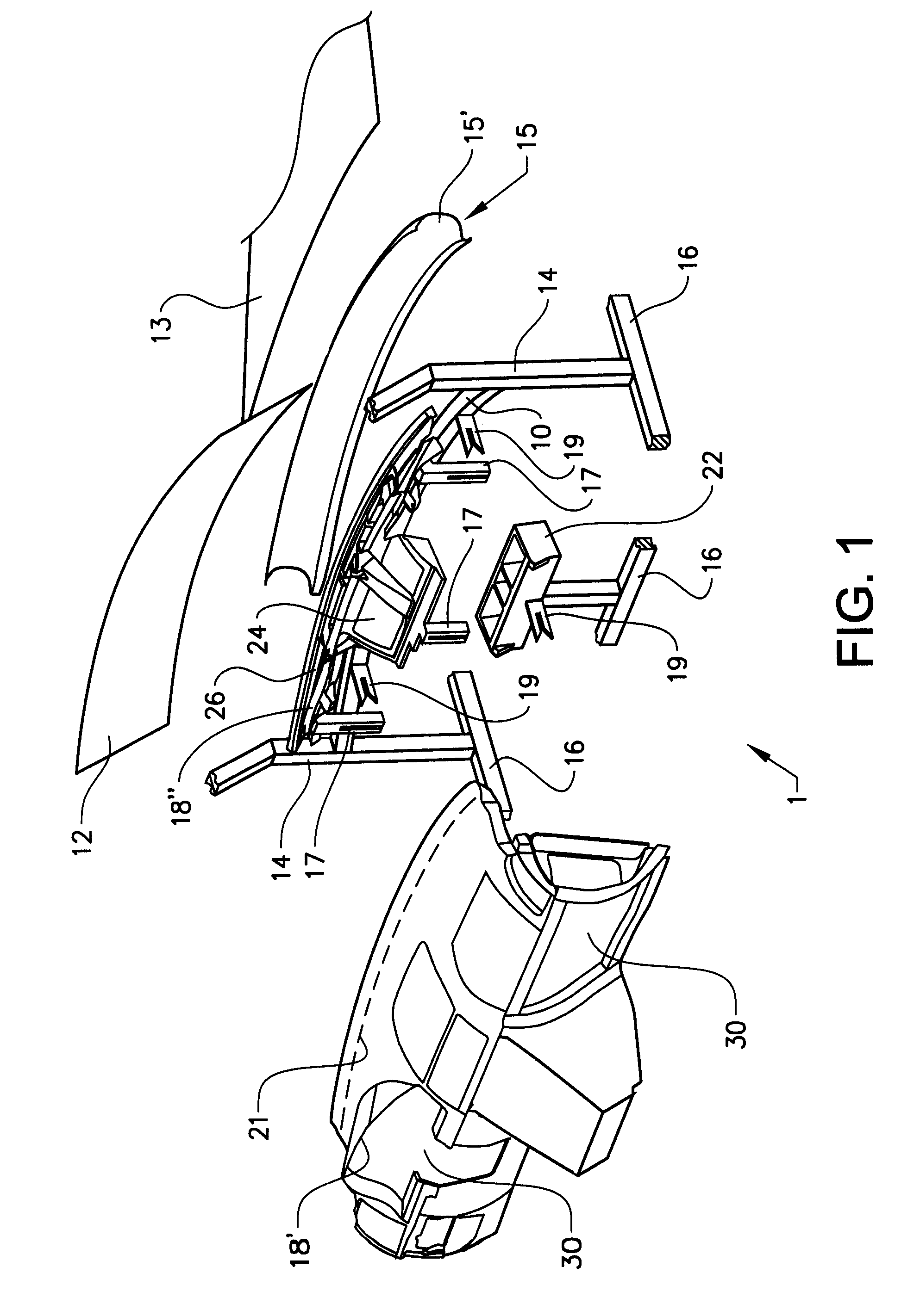 Vehicle front interior structure