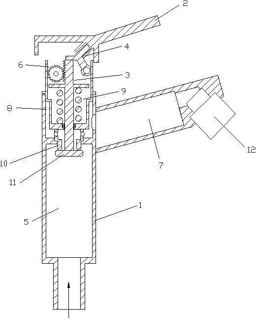 Water faucet capable of saving water through lifting-handle time-delay automatic closing