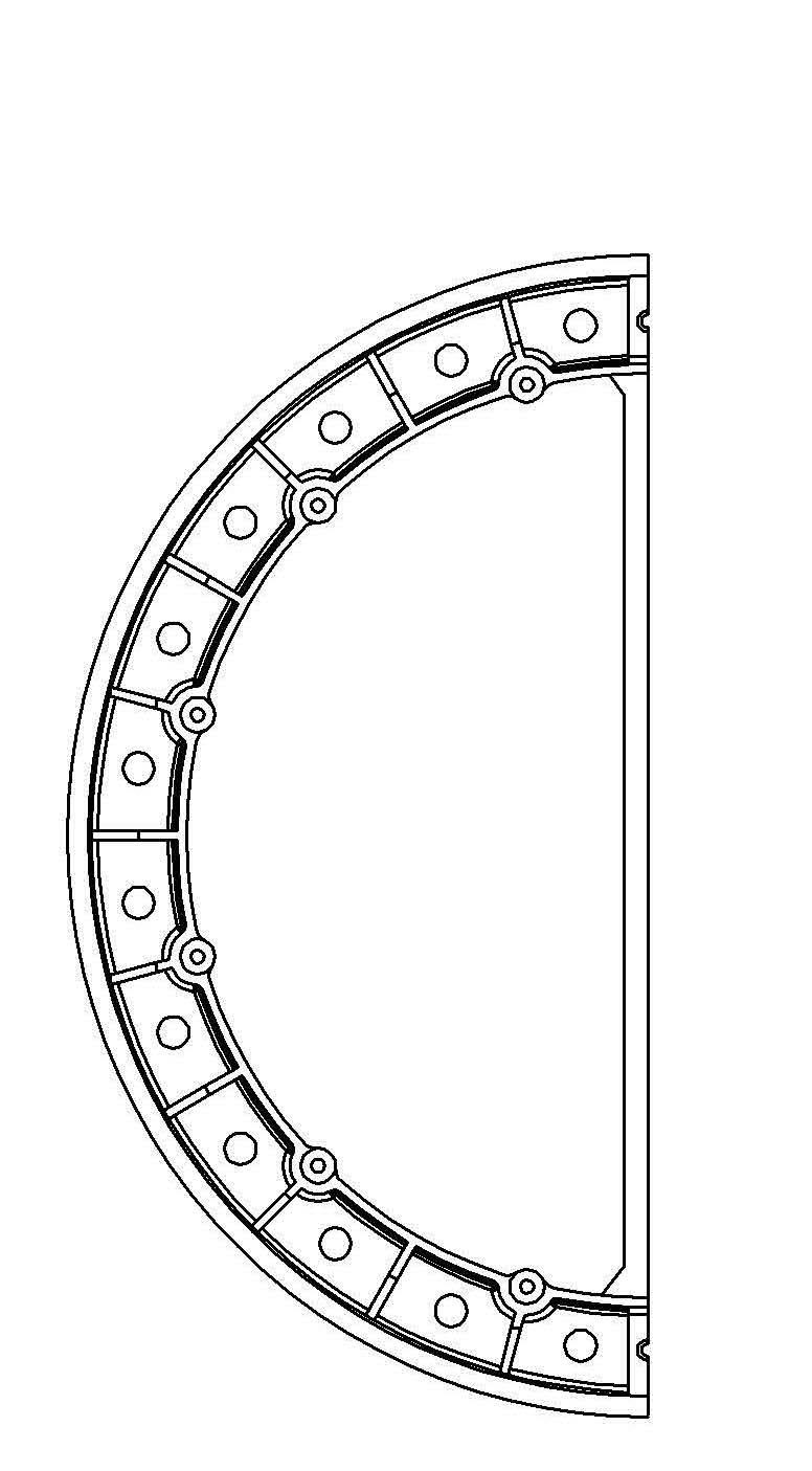 Large arc casting calibrating method