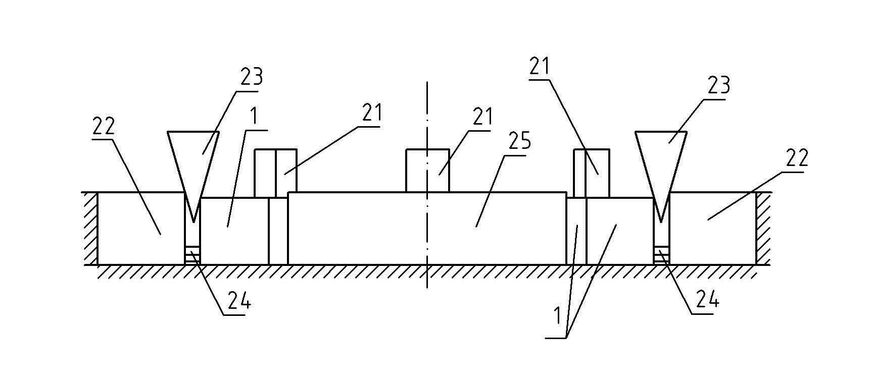 Large arc casting calibrating method