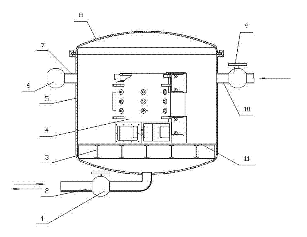 Decontamination vacuum lacquer impregnation tank and method