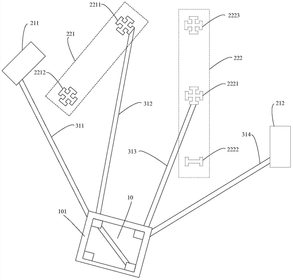 Tower crane attached wall support structure and construction method thereof