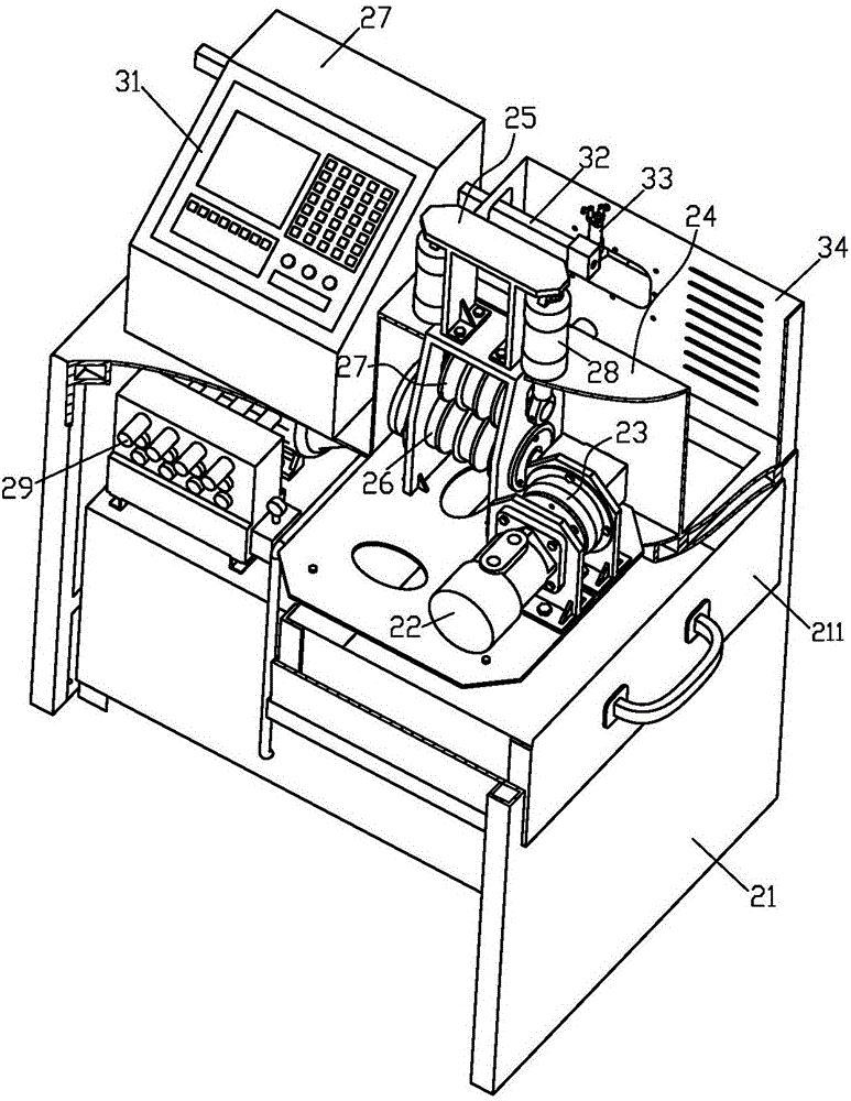 The automatic double anchor cable blanking bending all-in-one machine