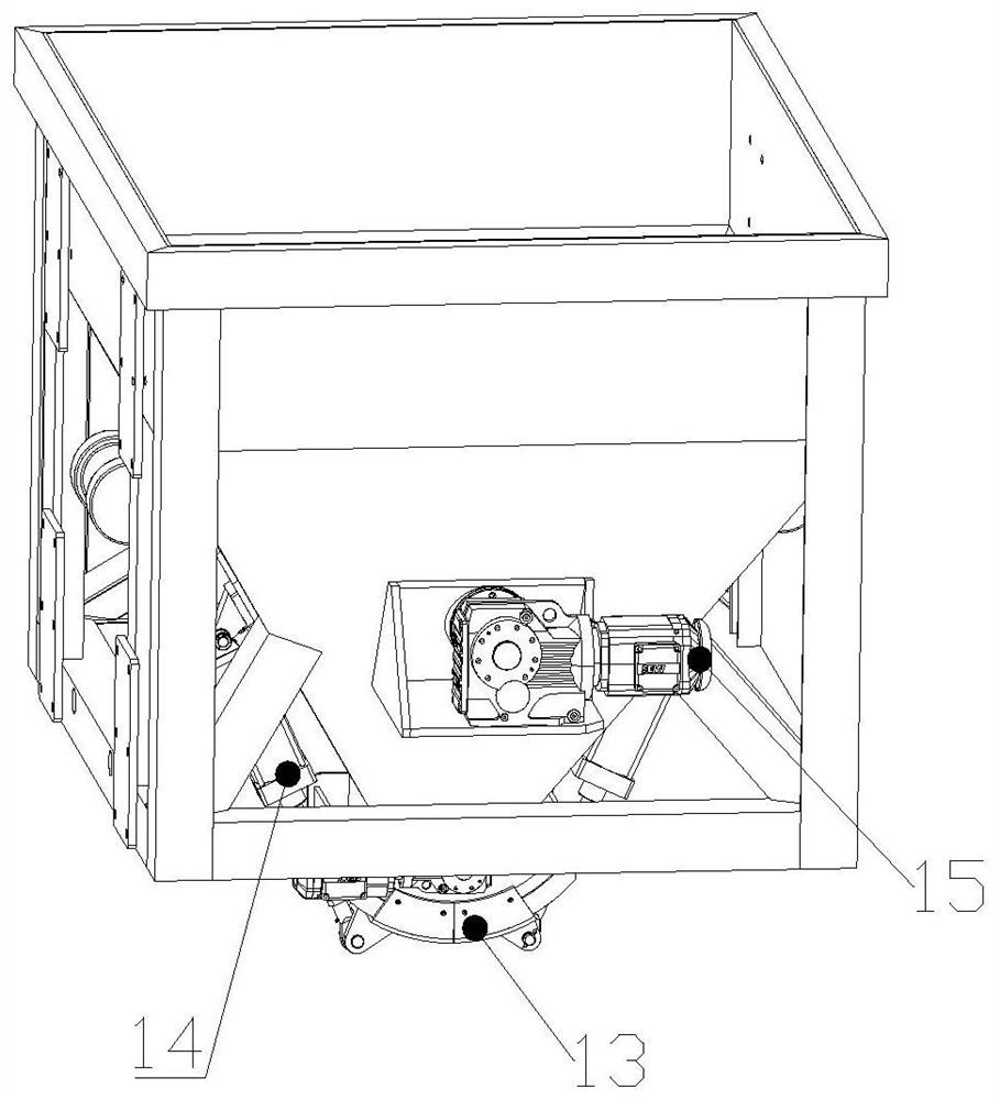 Material distributing device for concrete prefabricated parts