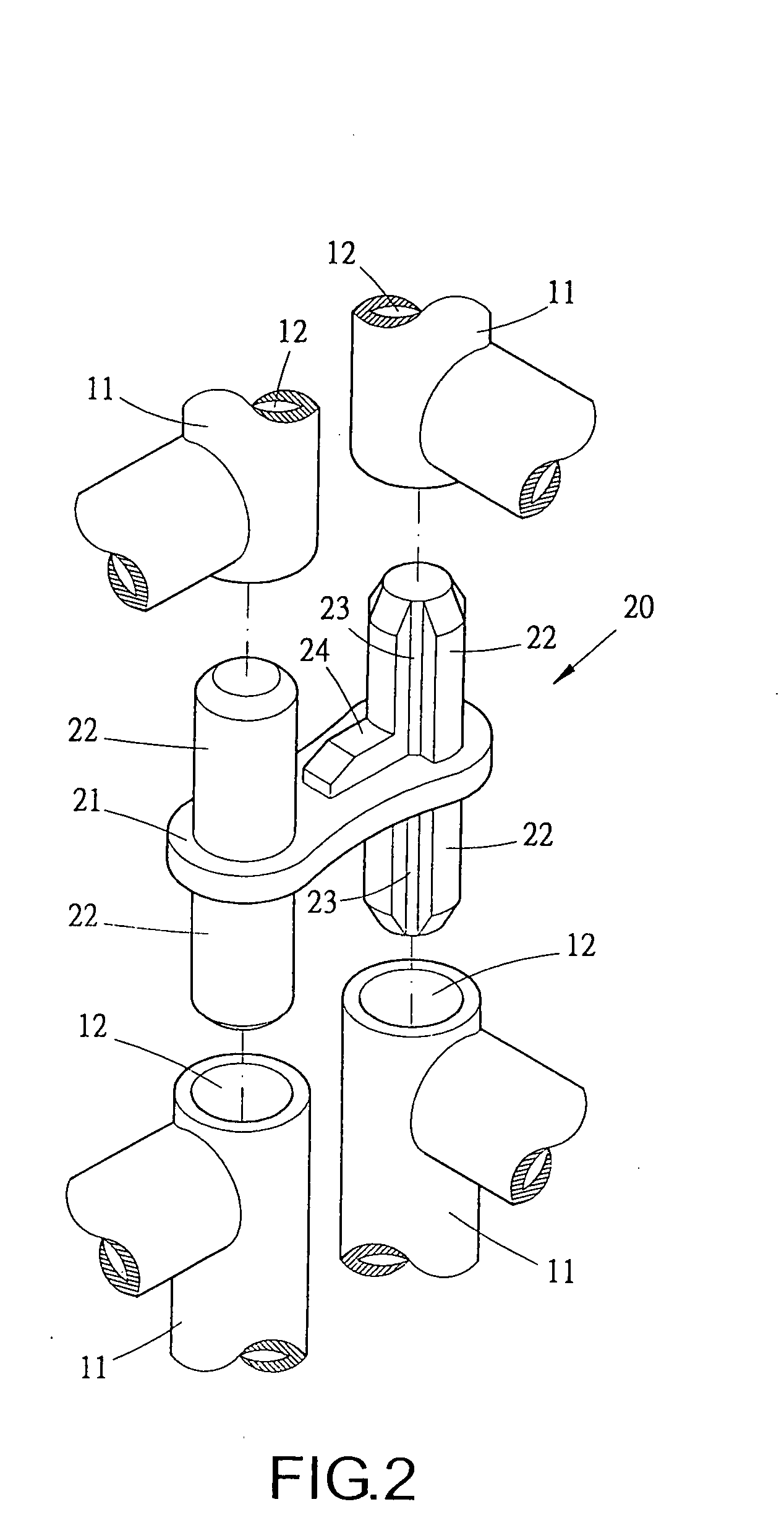 Corner connection block for assembly container