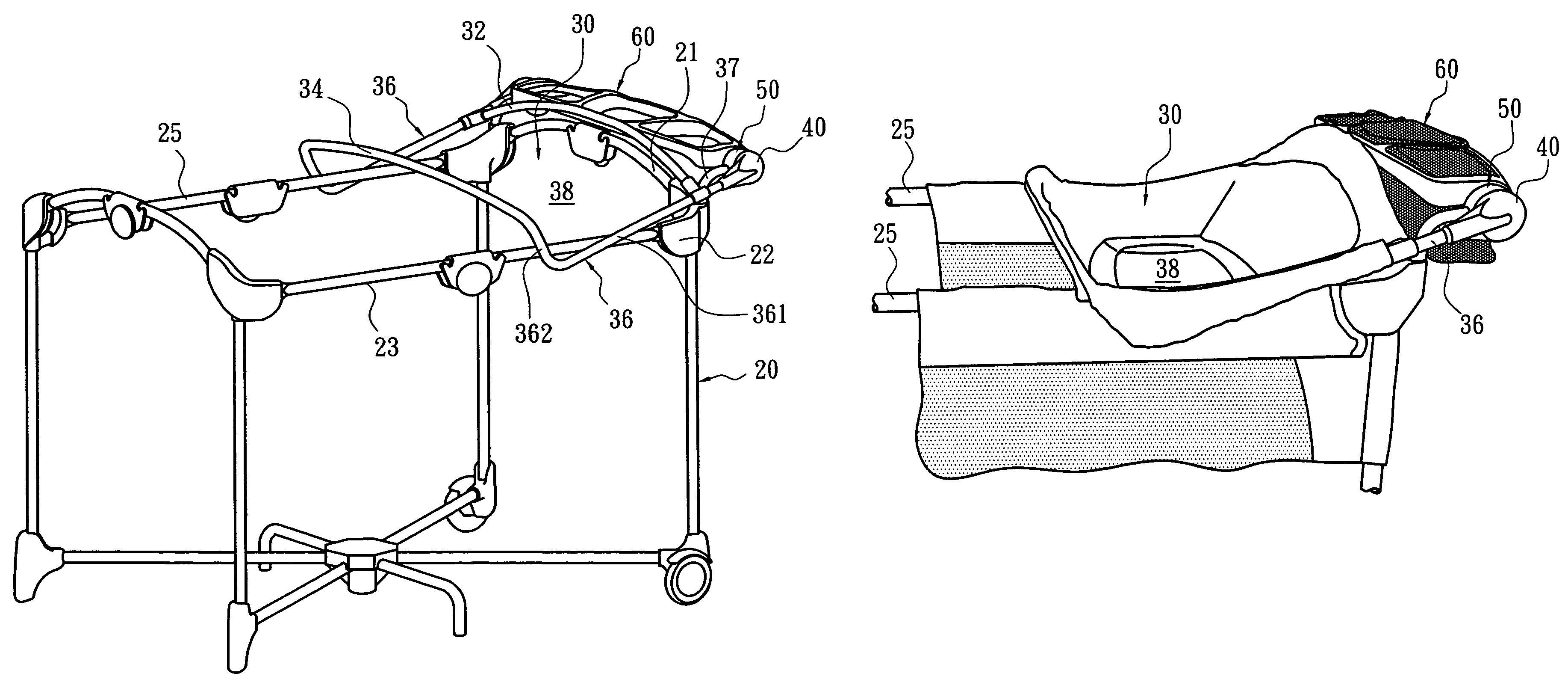 Changing table for playard