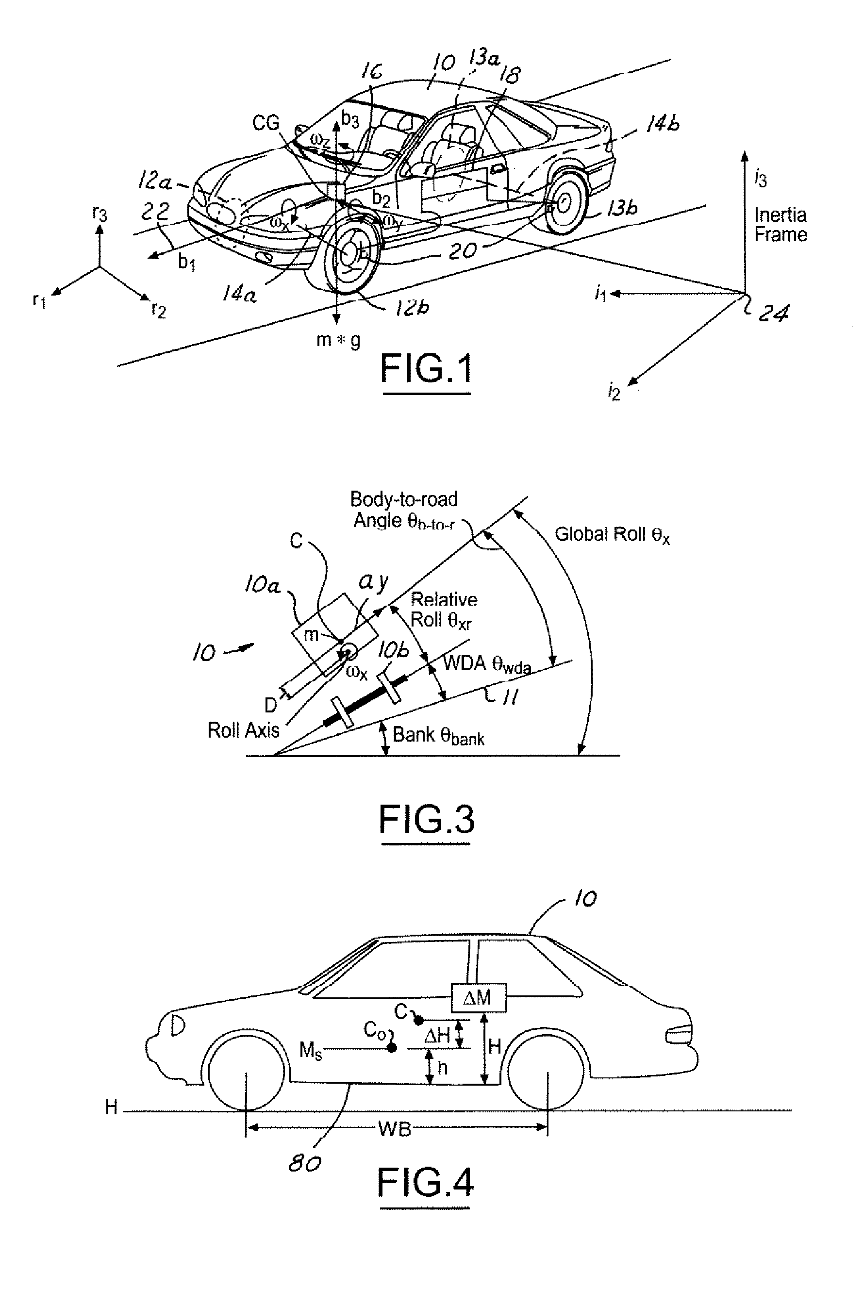 System and method for dynamically determining vehicle loading and vertical loading distance for use in a vehicle dynamic control system