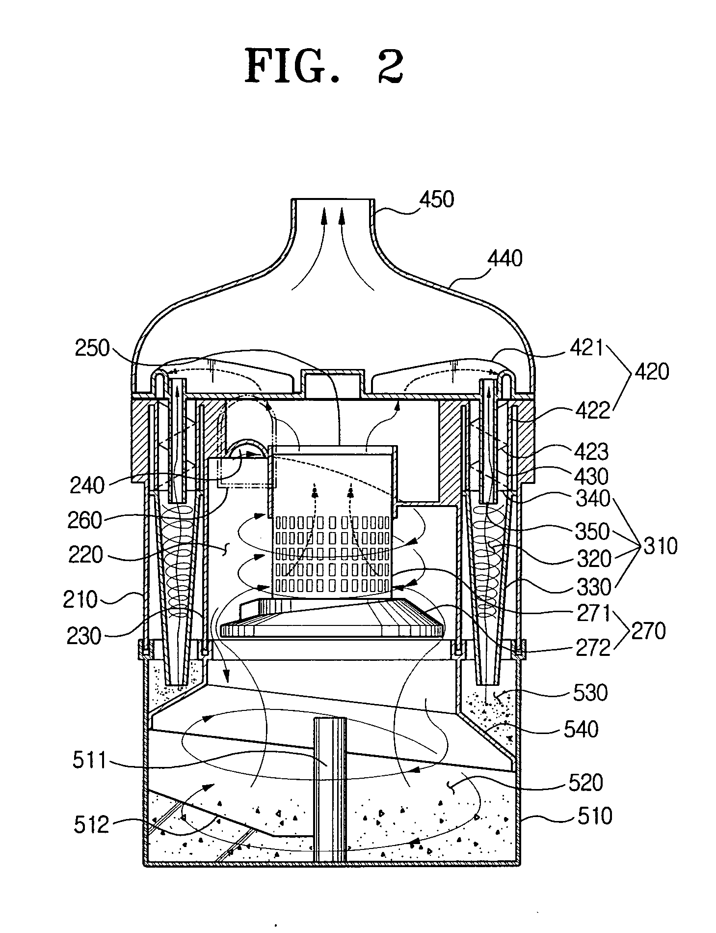 Multi cyclone dust separating apparatus