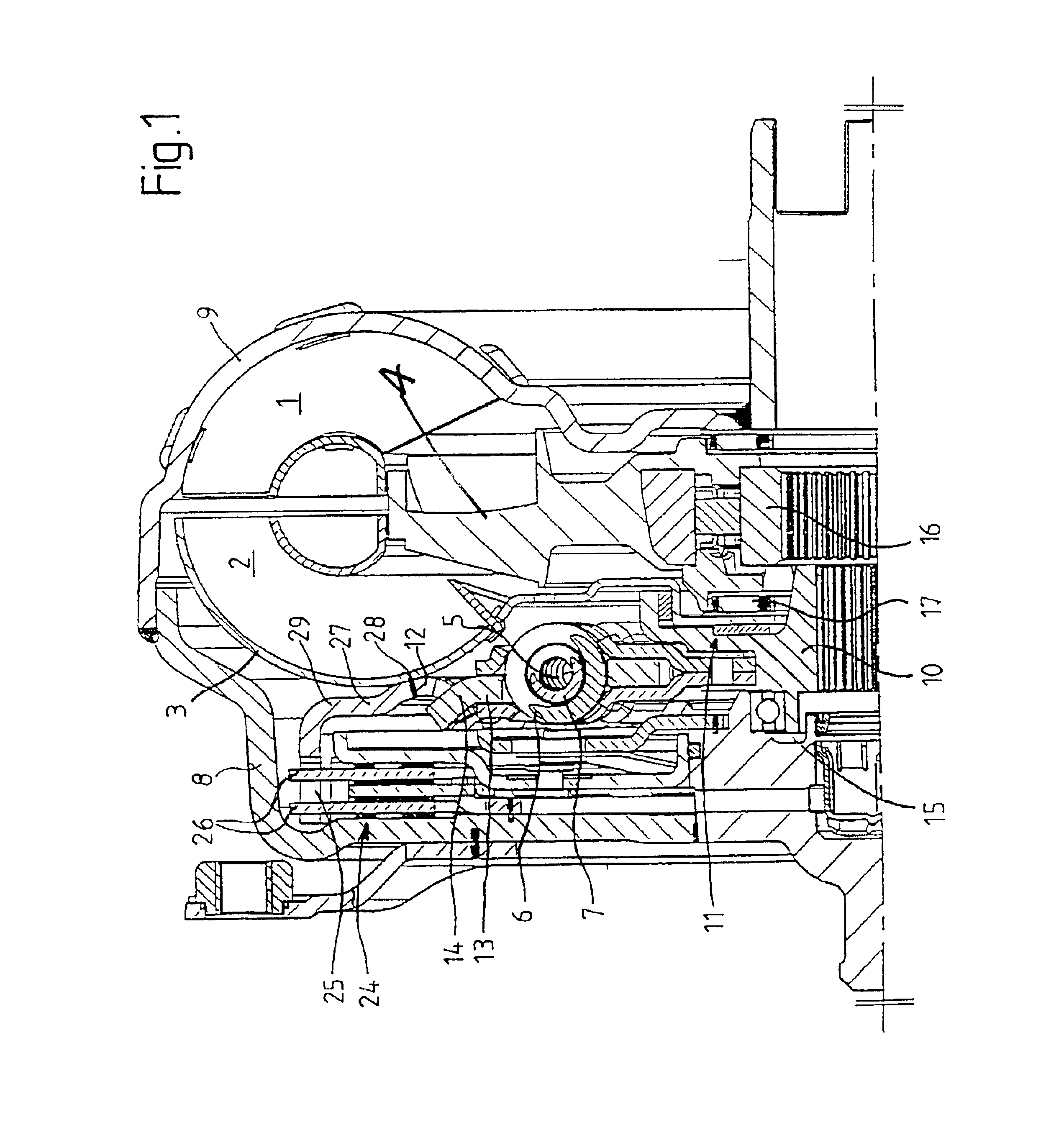 Hydraulic clutch with a turbine torsional vibration damper