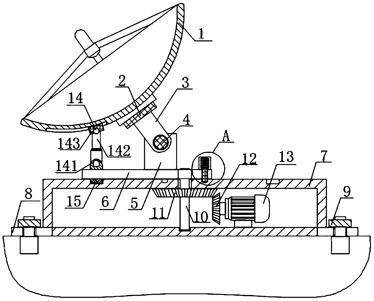 Differential absorption laser radar with characteristic of multi-angle adjustment