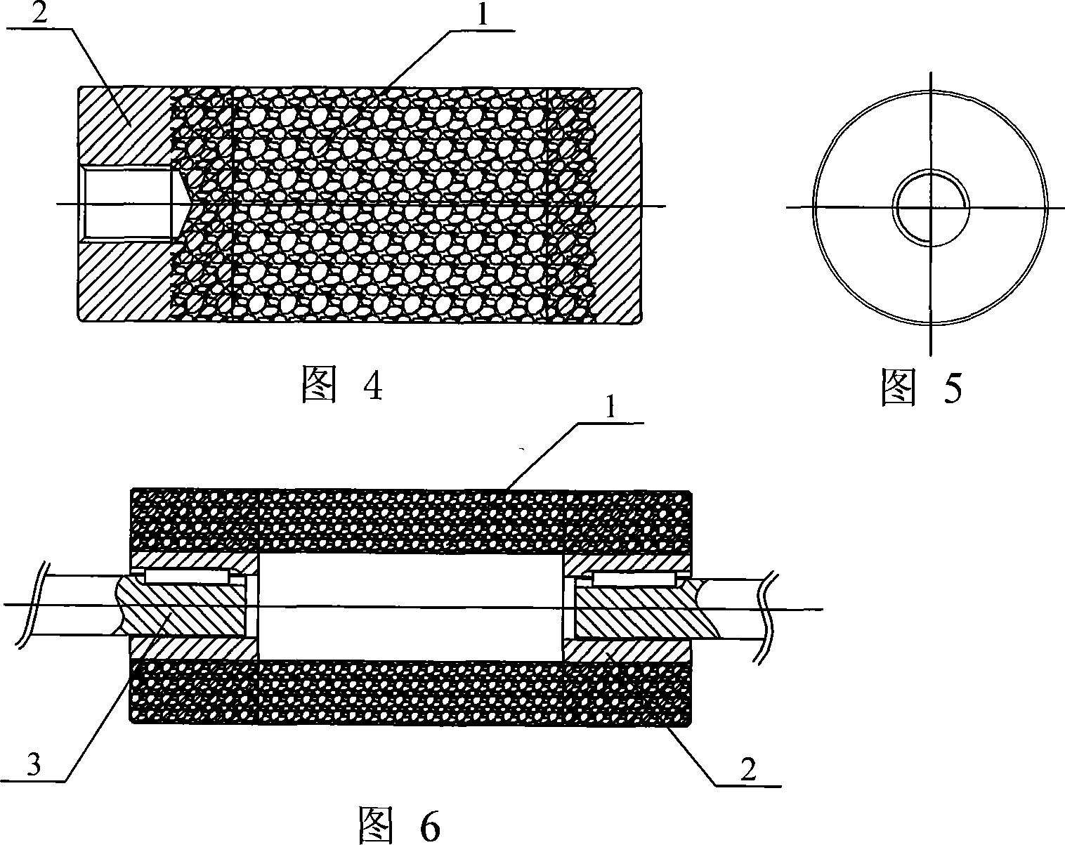 Built-in metal rubber composite vibration reducing material and forming method thereof