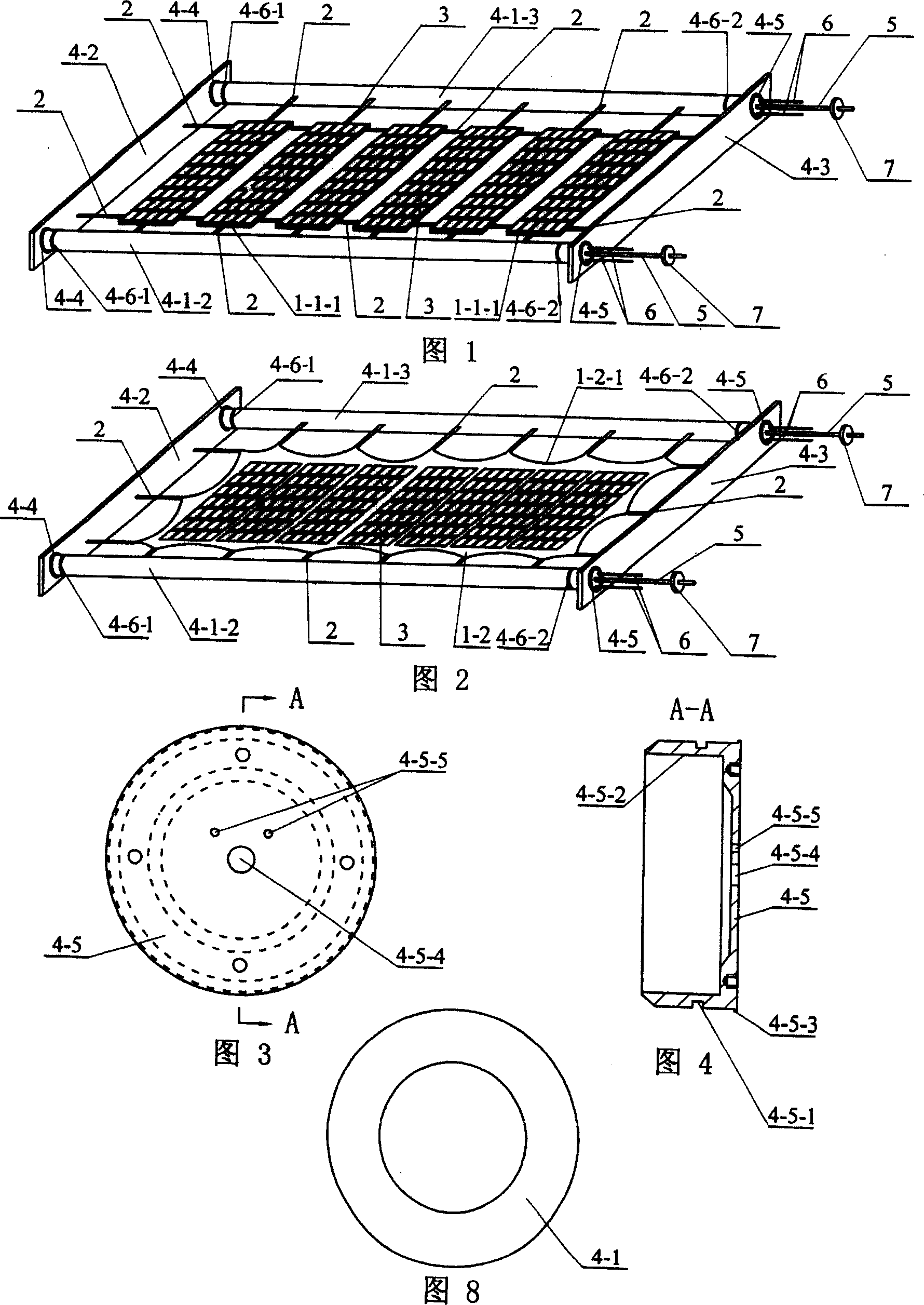 Plane framework supporting structure capable of steel charge expansion