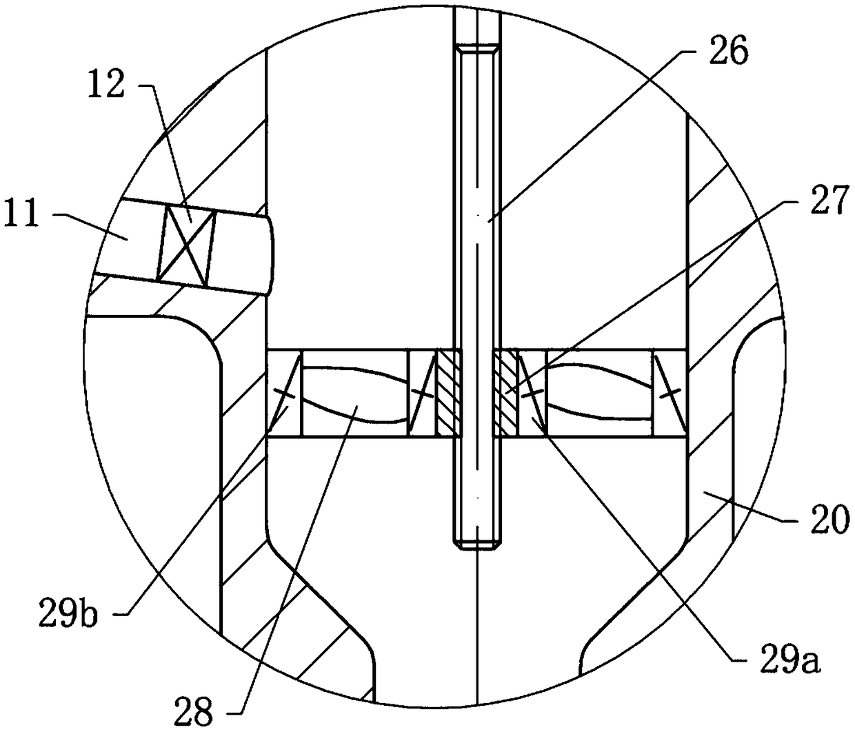 Raw food material dust removing device