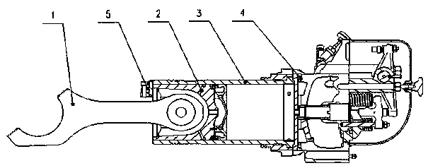 Integrally-detachable power unit on diesel engine