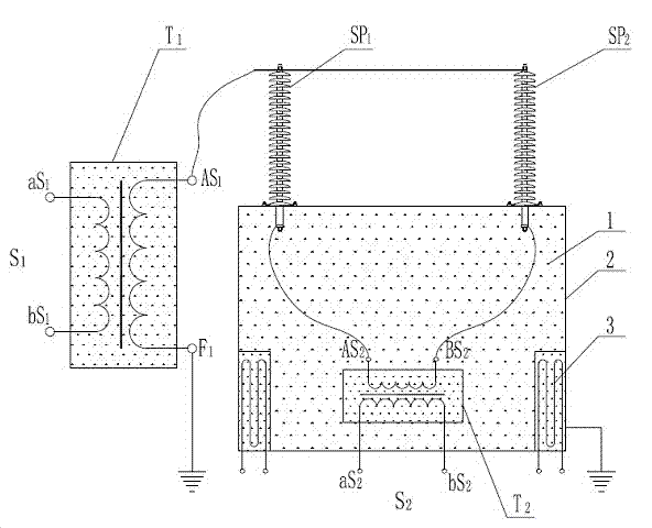 High-voltage and high-current composite thermally stable test method and device for high-voltage casing pipe