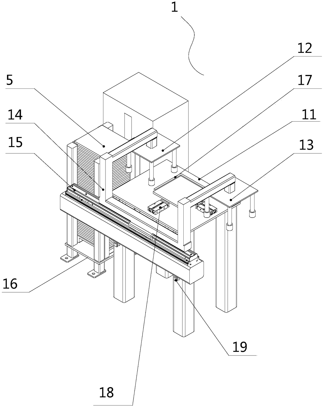 A fully automatic welding equipment for the box plate and the screw of the anchor box