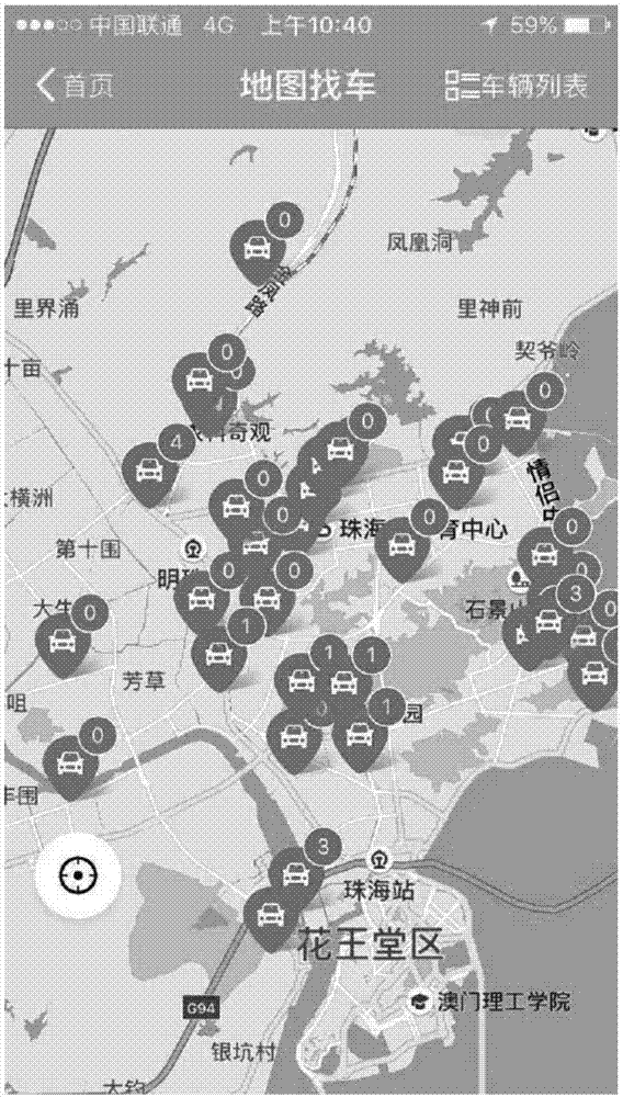 Centralized charging system for shared travel electric car