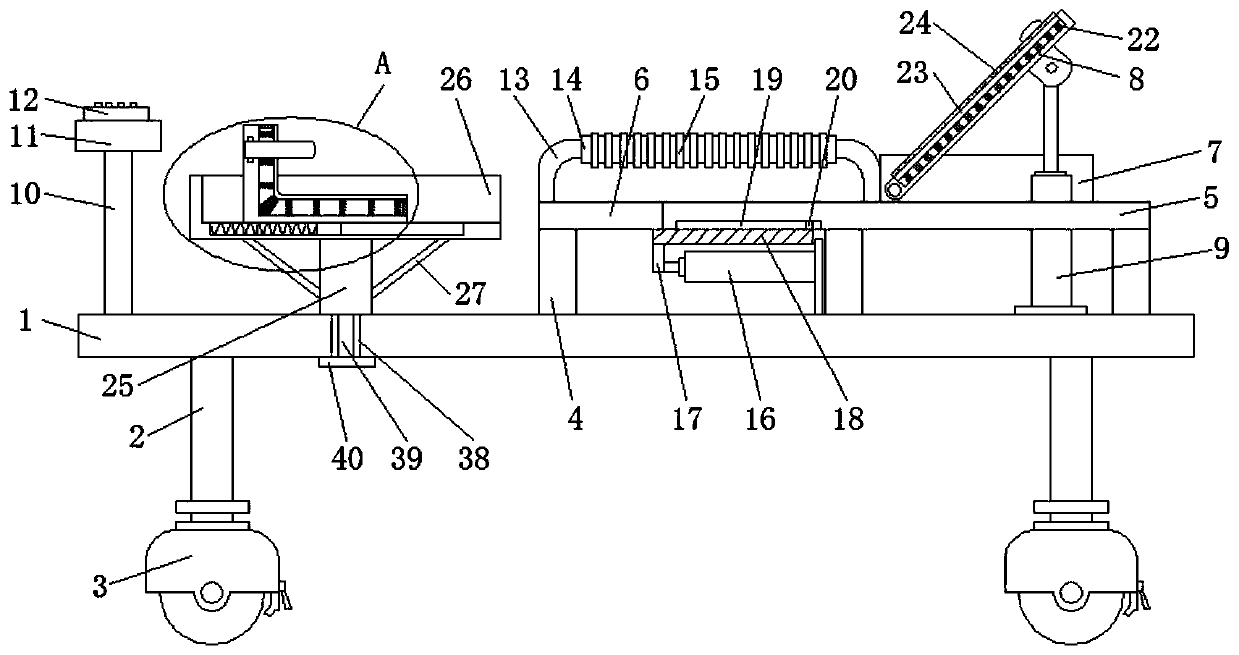 Midwifery device for obstetric nursing bed