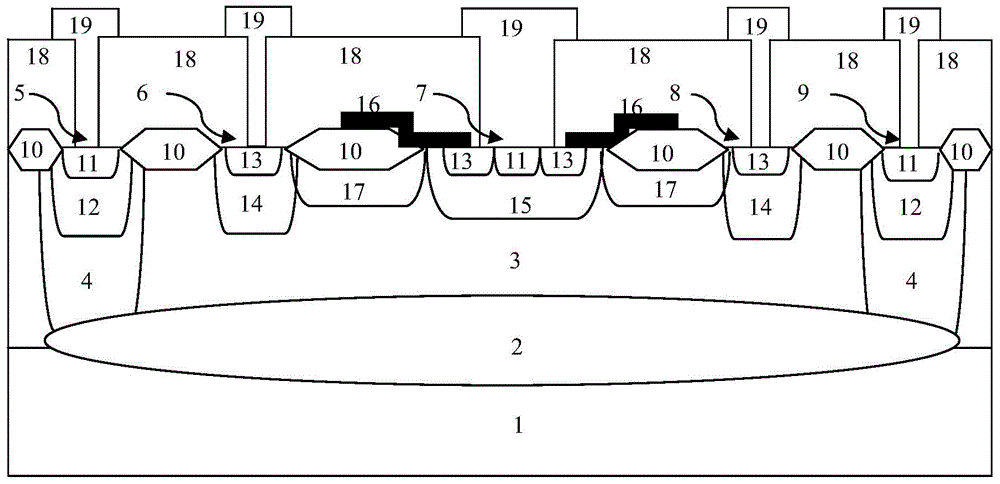 P type transverse double-dispersion MOS pipe capable of reducing conduction resistance