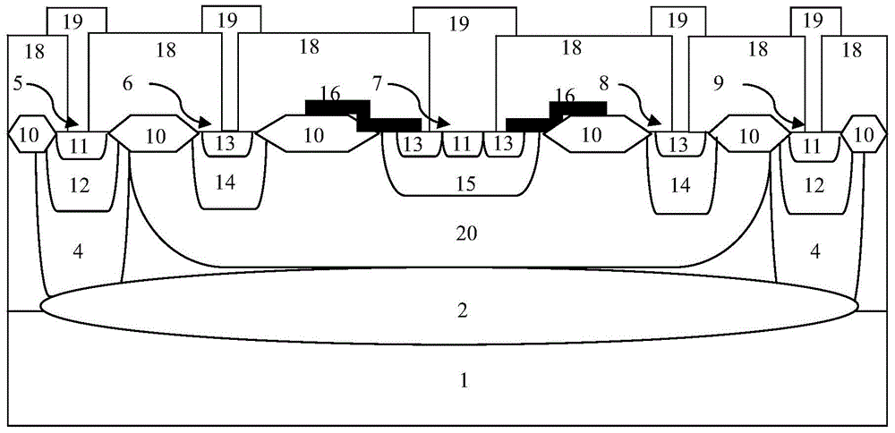 P type transverse double-dispersion MOS pipe capable of reducing conduction resistance