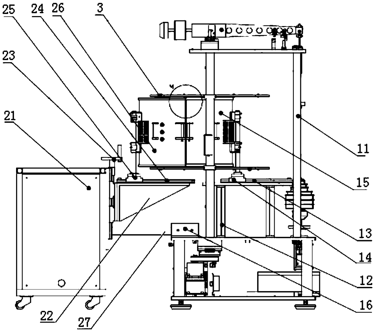 A heating furnace failure replacement equipment for creep endurance testing machine