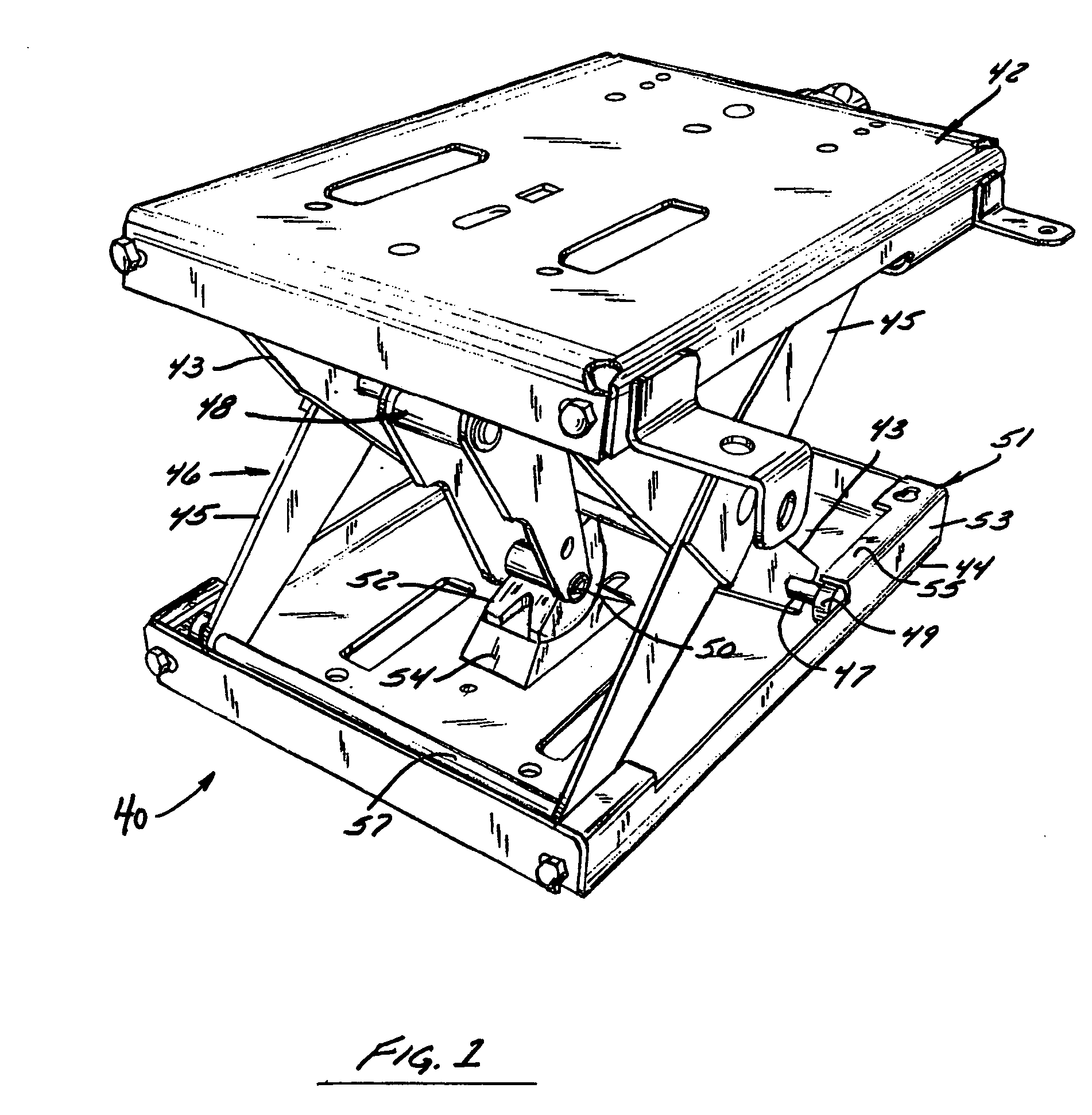 Vehicle seat suspension and method