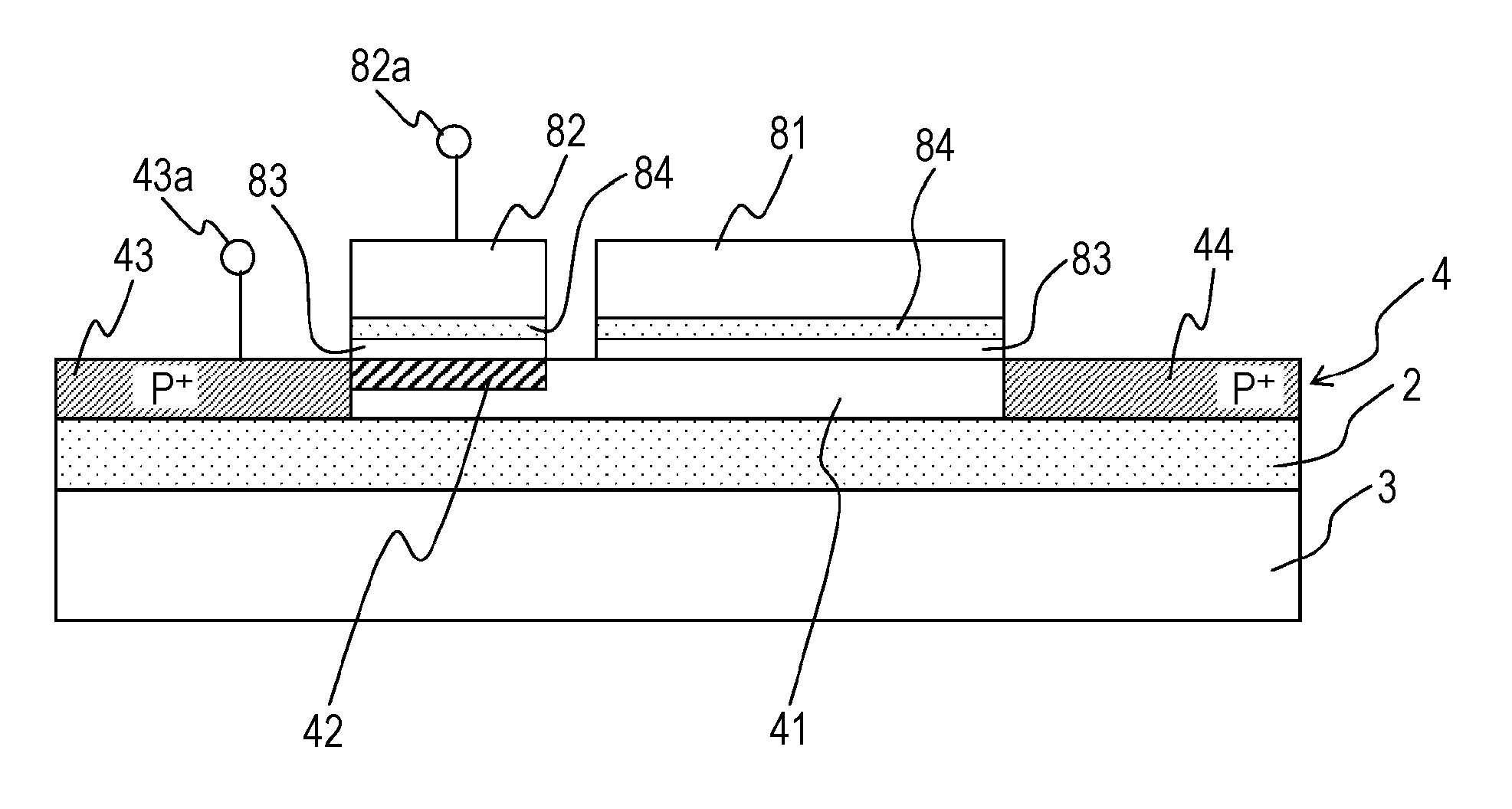 Semiconductor device for radiation detection