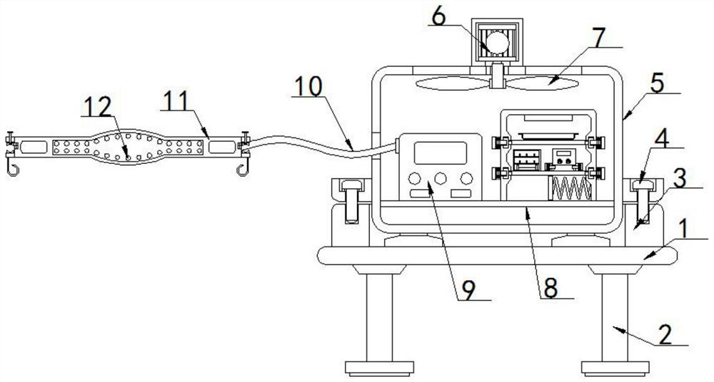 Postoperative rehabilitation nursing device for liver transplantation