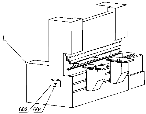 Convenient bending machine capable of dragging materials forwards in follow-up mode