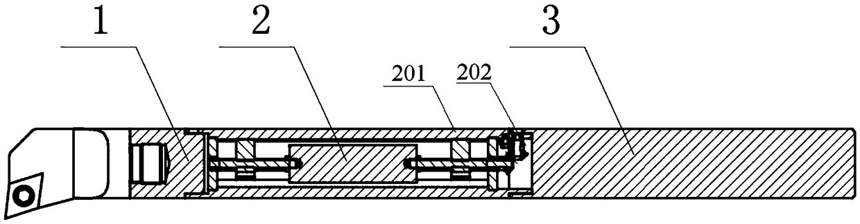 Passive damping boring rod with adjustable frequency and adjusting method thereof