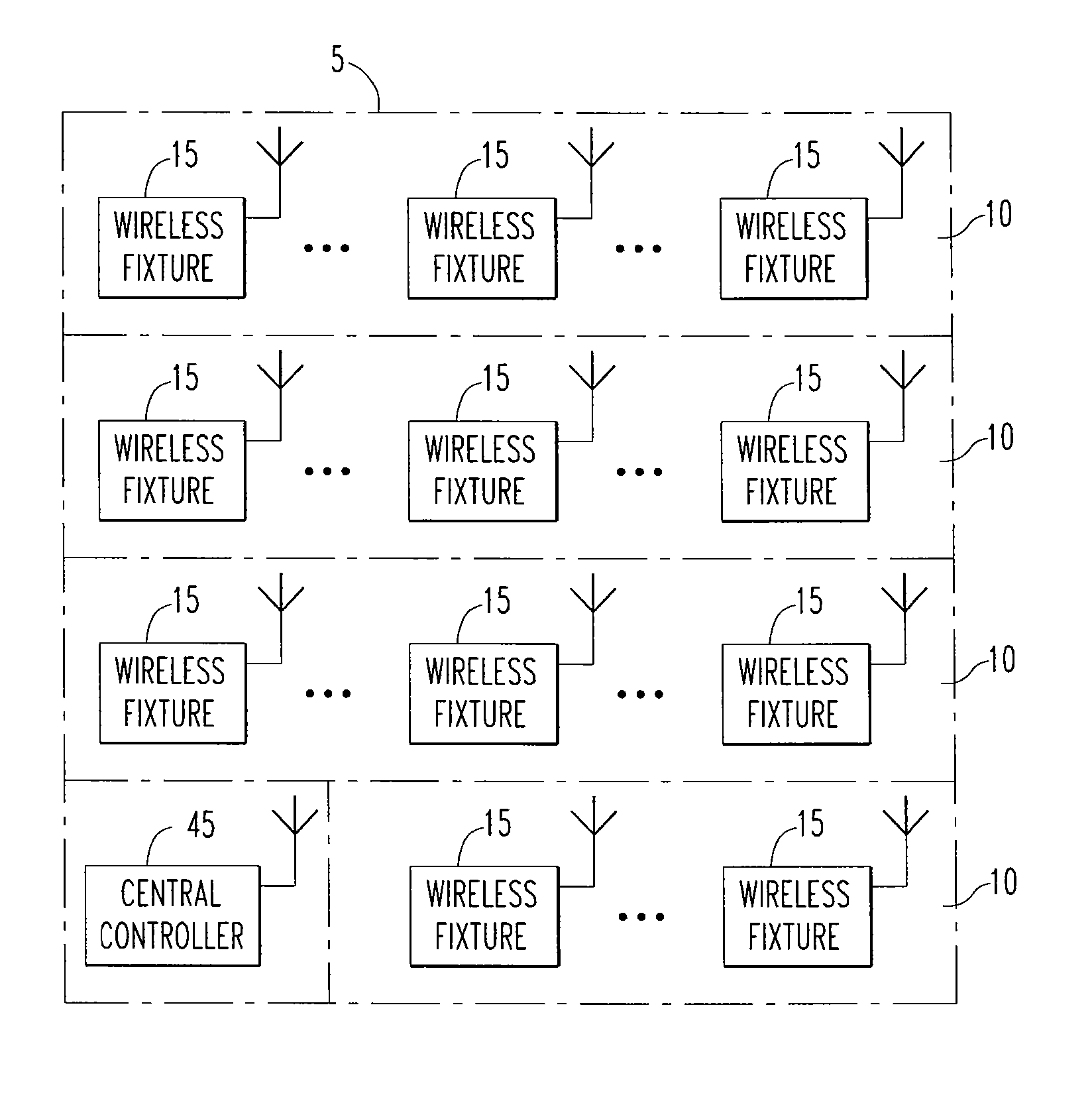 System and method for maintaining and controlling a plurality of wireless light fixtures