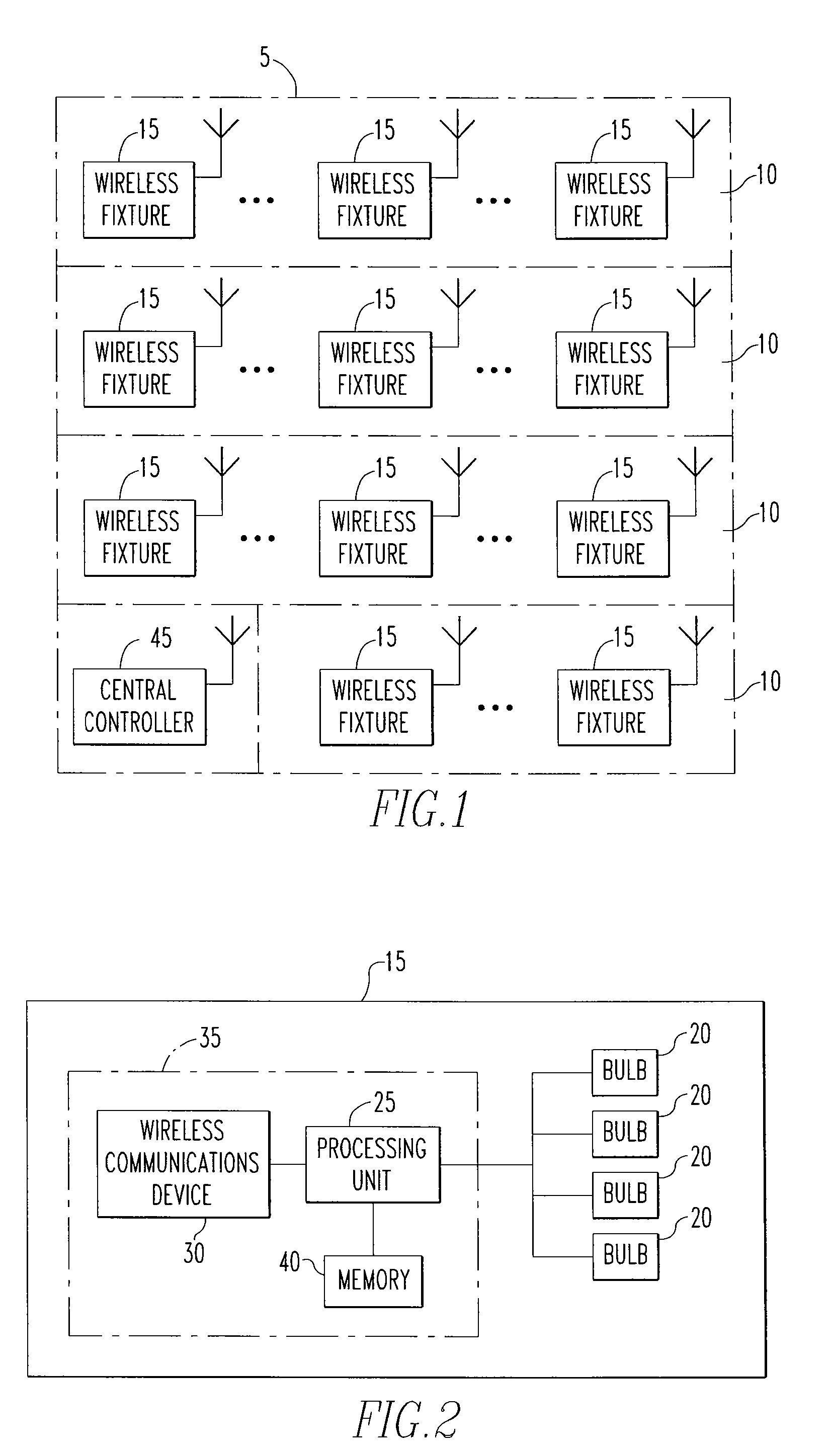 System and method for maintaining and controlling a plurality of wireless light fixtures