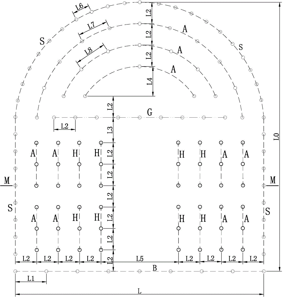 Vibration absorbing method for cut presplitting blasting